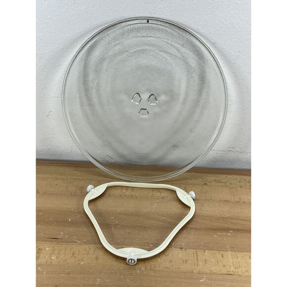 Whirlpool Microwave Glass Turntable Plate Tray w/ Support Ring For UMV1160CW - Picture 7 of 11